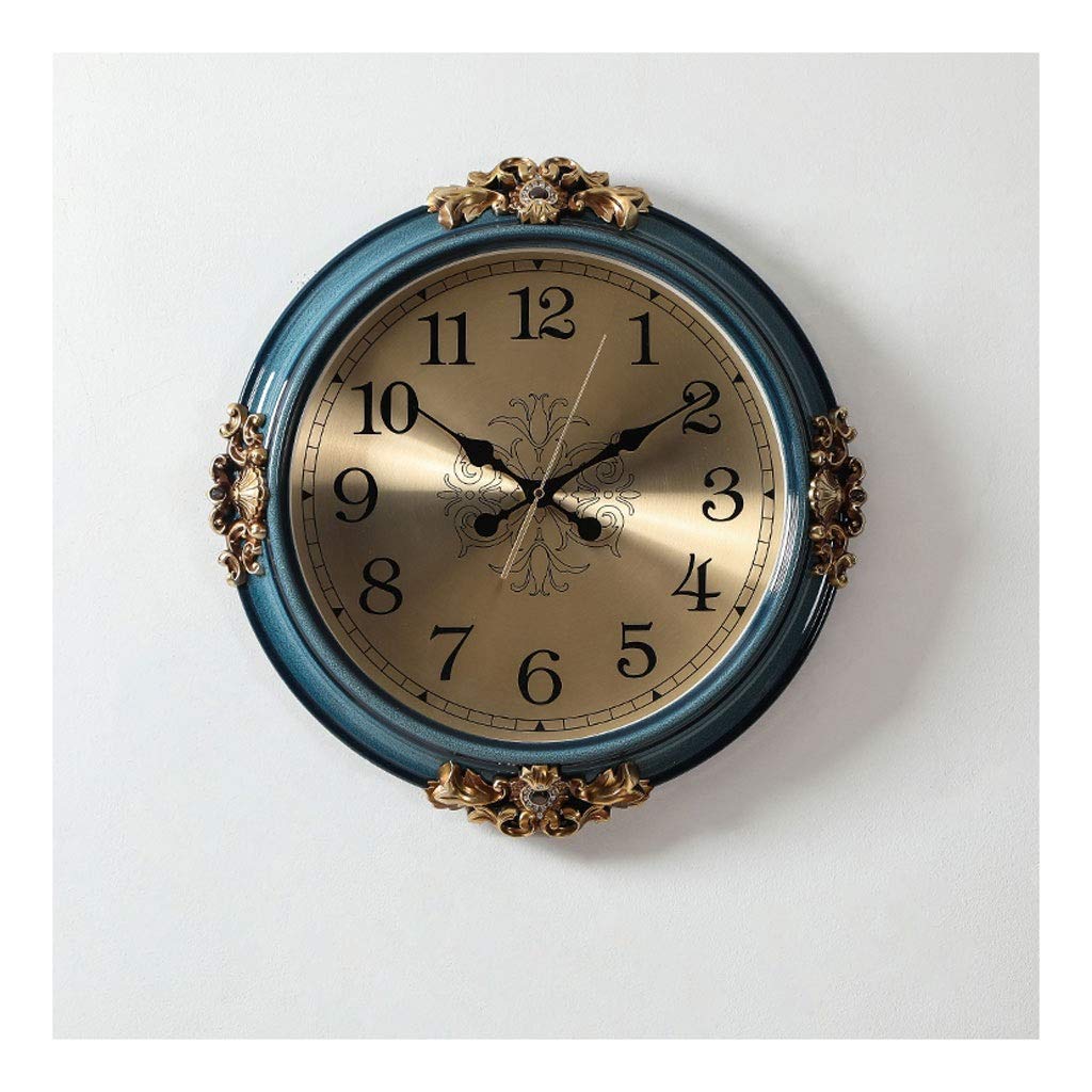 Luxury European Style Modern Wall Clock - 20 Inch Large Round Carved Decorative Clock with Arabic Numerals for Living Room, Bedroom & Office Decor (Color: A) | Perfect for Home, Office & Gift Giving