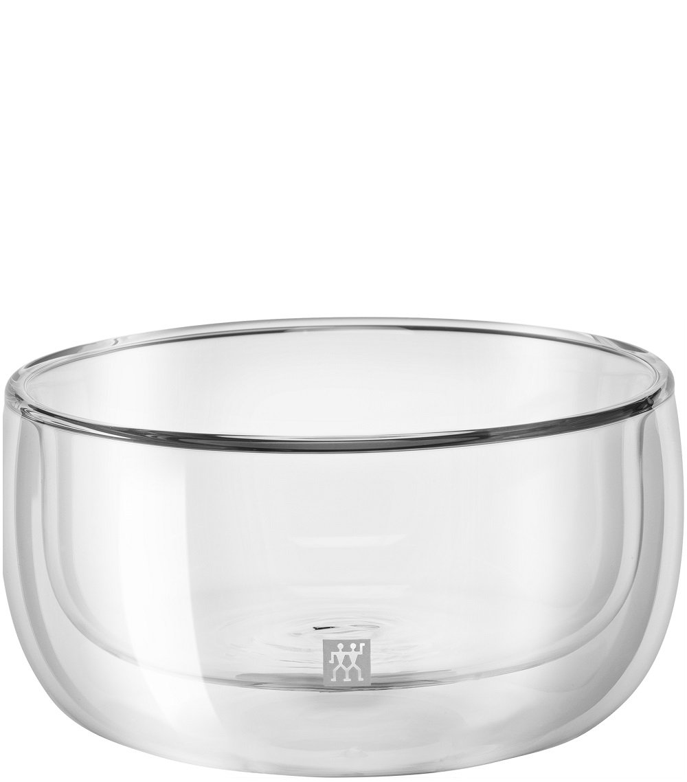 ZWILLING Sorrento Double Wall Glass Dessert Cups Set of 2 - 280ml Modern Insulated Tumblers for Cold Drinks, Dishwasher & Microwave Safe - Perfect for Ice Cream, Parfaits & Cocktails at Home or Parties