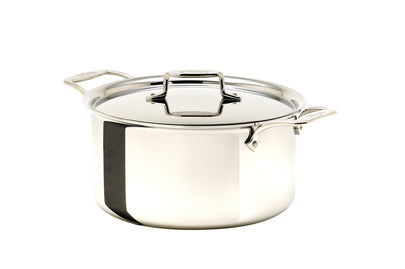 All-Clad D5 8-Quart Stainless Steel Stockpot with Lid - Professional-Grade Cookware for Soups, Stews & Pasta | Induction Compatible | Perfect for Home Chefs & Commercial Kitchens