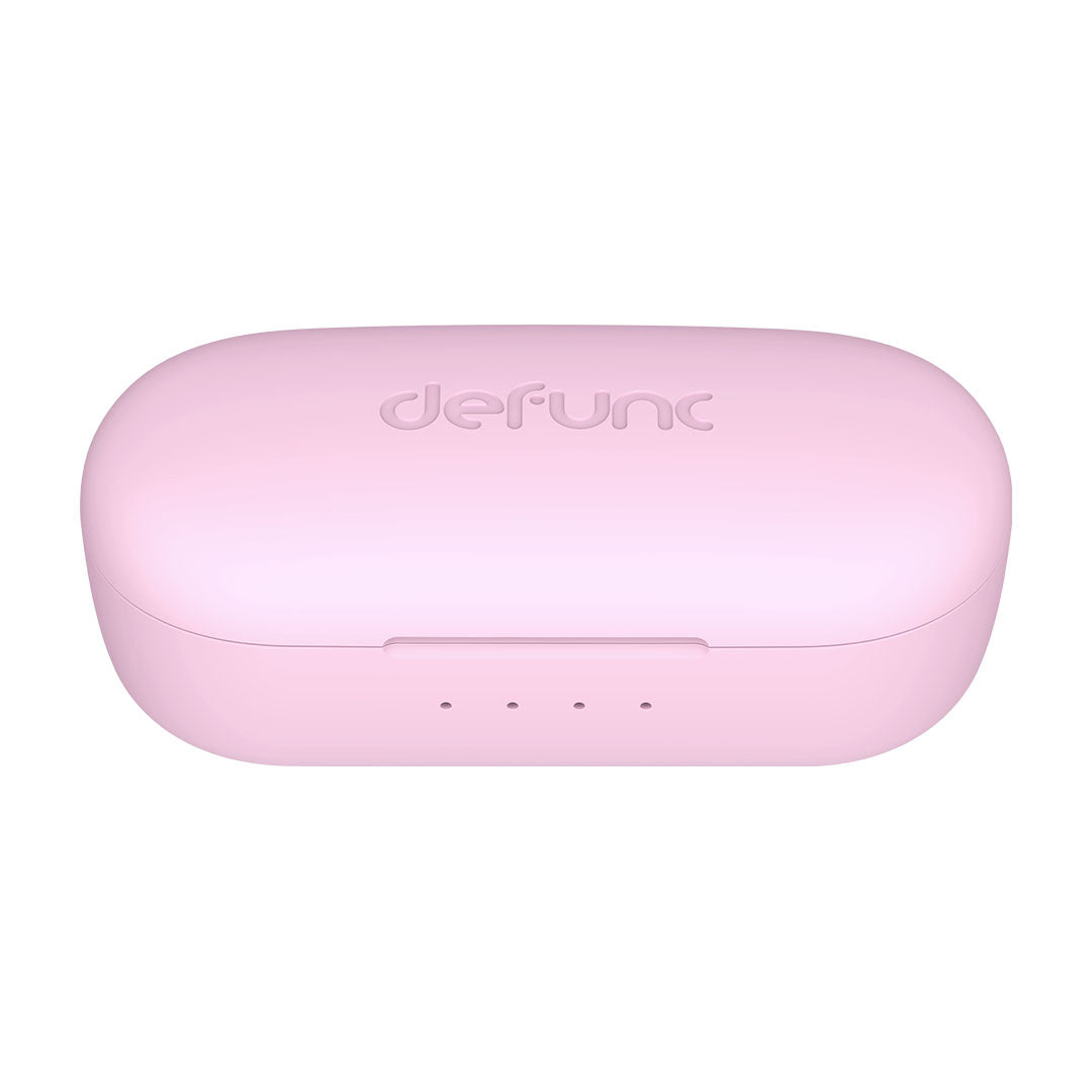 Defunc True Basic True Wireless Earbuds - Pink Bluetooth Headphones for Gym, Running & Workout | Sweatproof Wireless Earbuds with Mic for iPhone & Android
