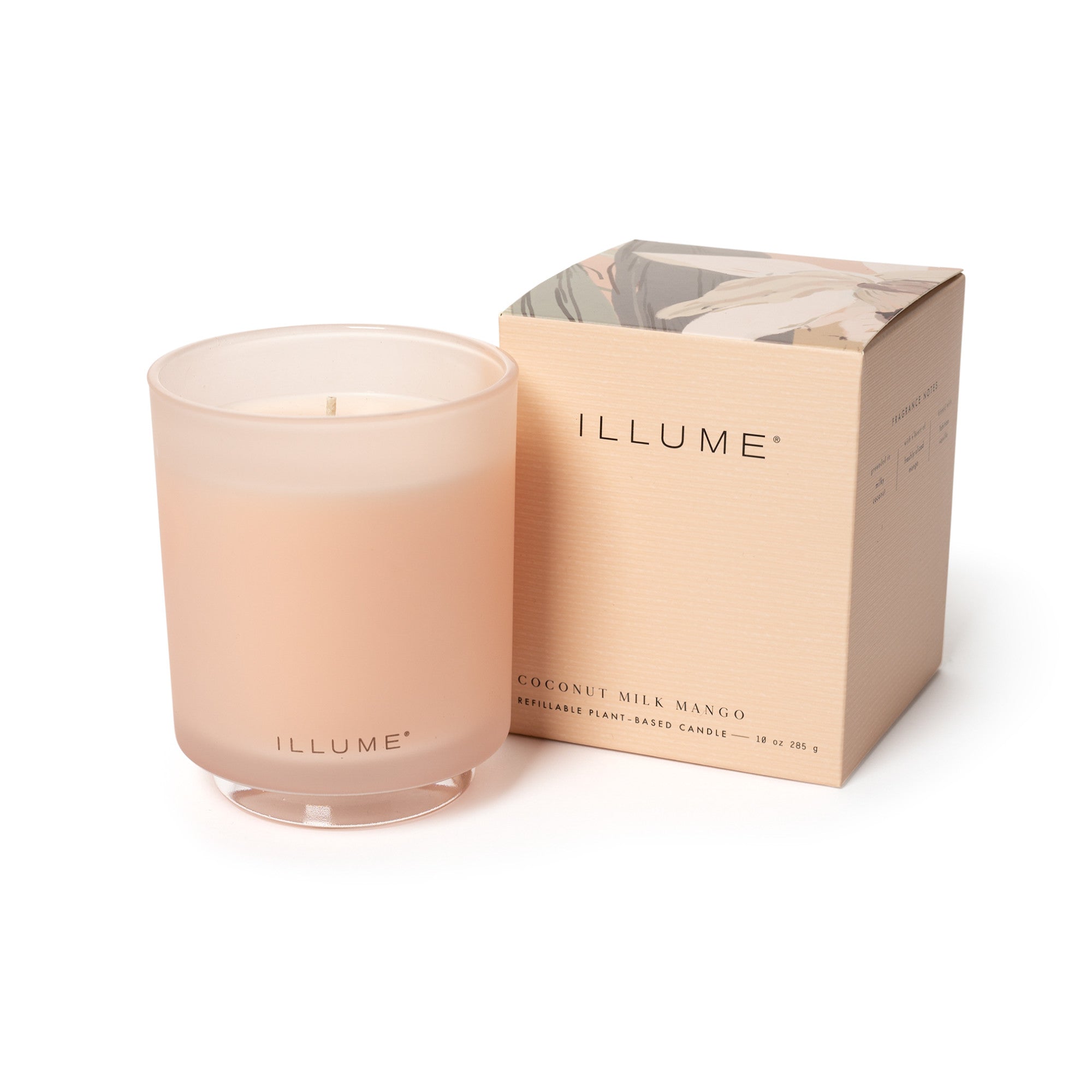 Organic Coconut Milk & Mango Scented Soy Wax Candle in Gift Box - Perfect for Home Spa, Yoga Meditation & Romantic Dinner Ambiance