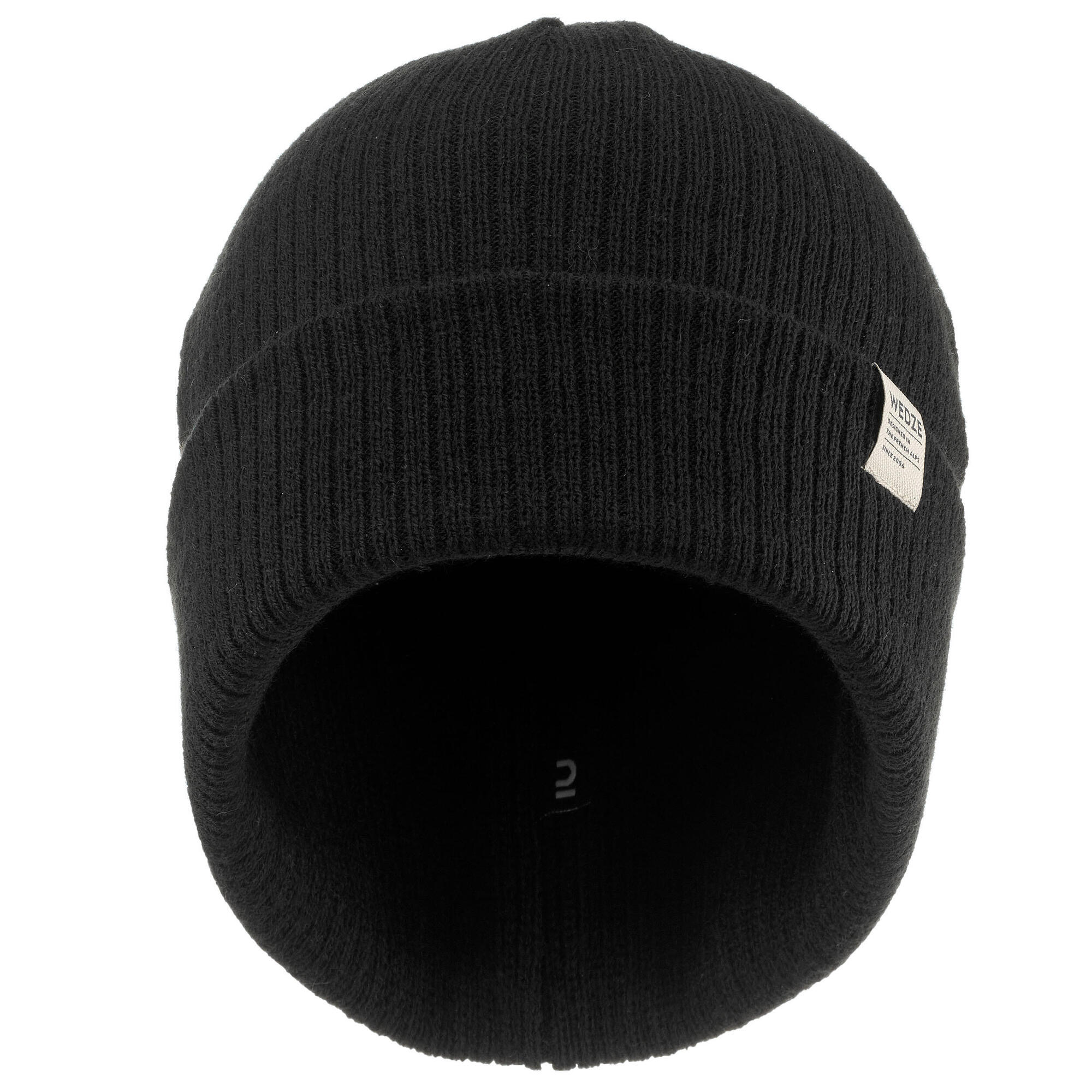 Wedze Fisherman Knit Beanie - Warm Winter Hat for Men & Women - Soft Acrylic Wool Blend - Perfect for Skiing, Hiking & Outdoor Activities