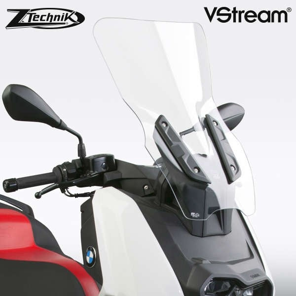 ZTechnik C400X VStream® Tour Windshield for Motorcycles - High-Performance Wind Protection for Long Rides & Highway Cruising - Perfect for Harley, Honda, and BMW Touring Bikes