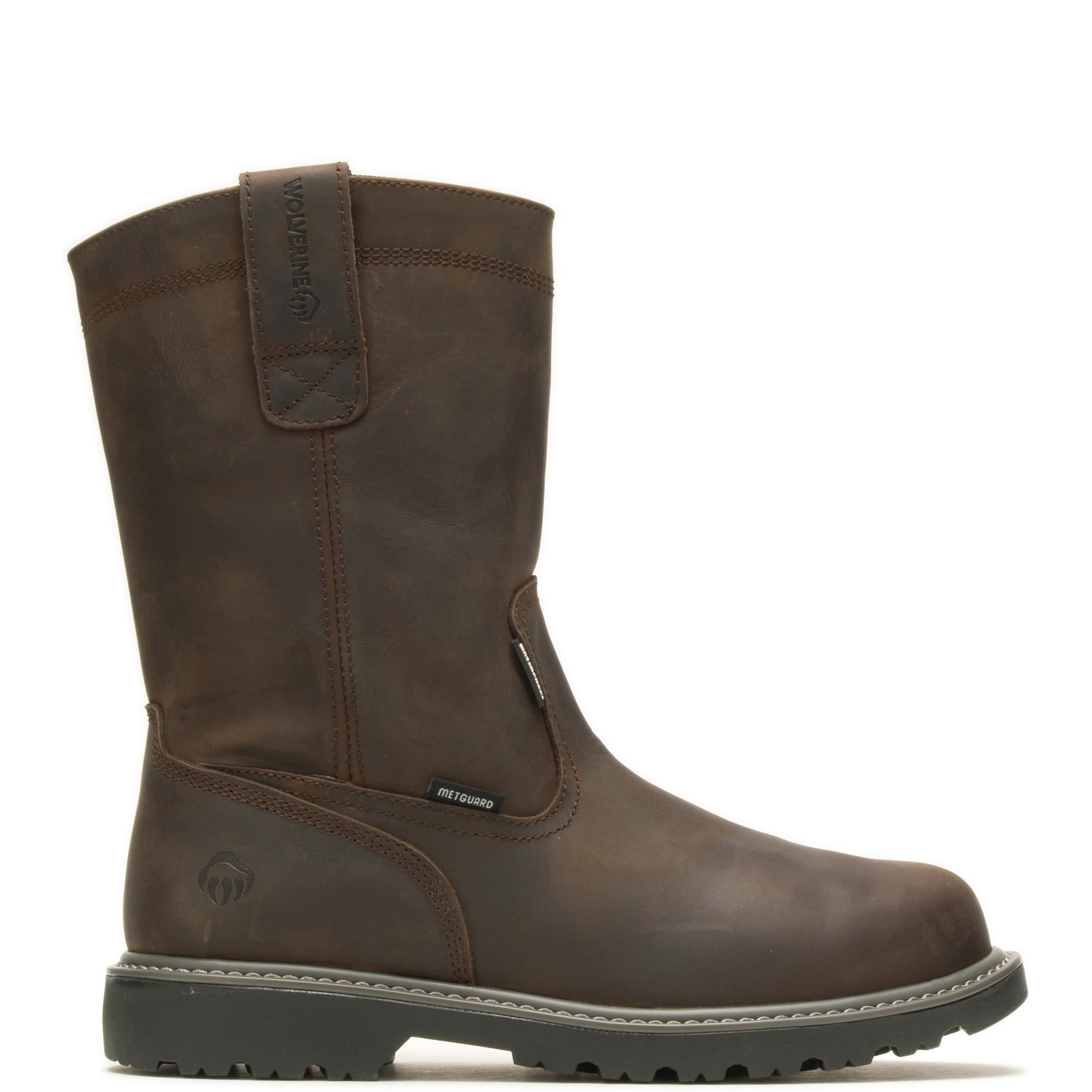 Floorhand Met-Guard Steel-Toe Wellington Work Boots for Men - Waterproof Safety Boots with Slip & Oil Resistant Outsole - Ideal for Construction, Oil Rig, and Industrial Work