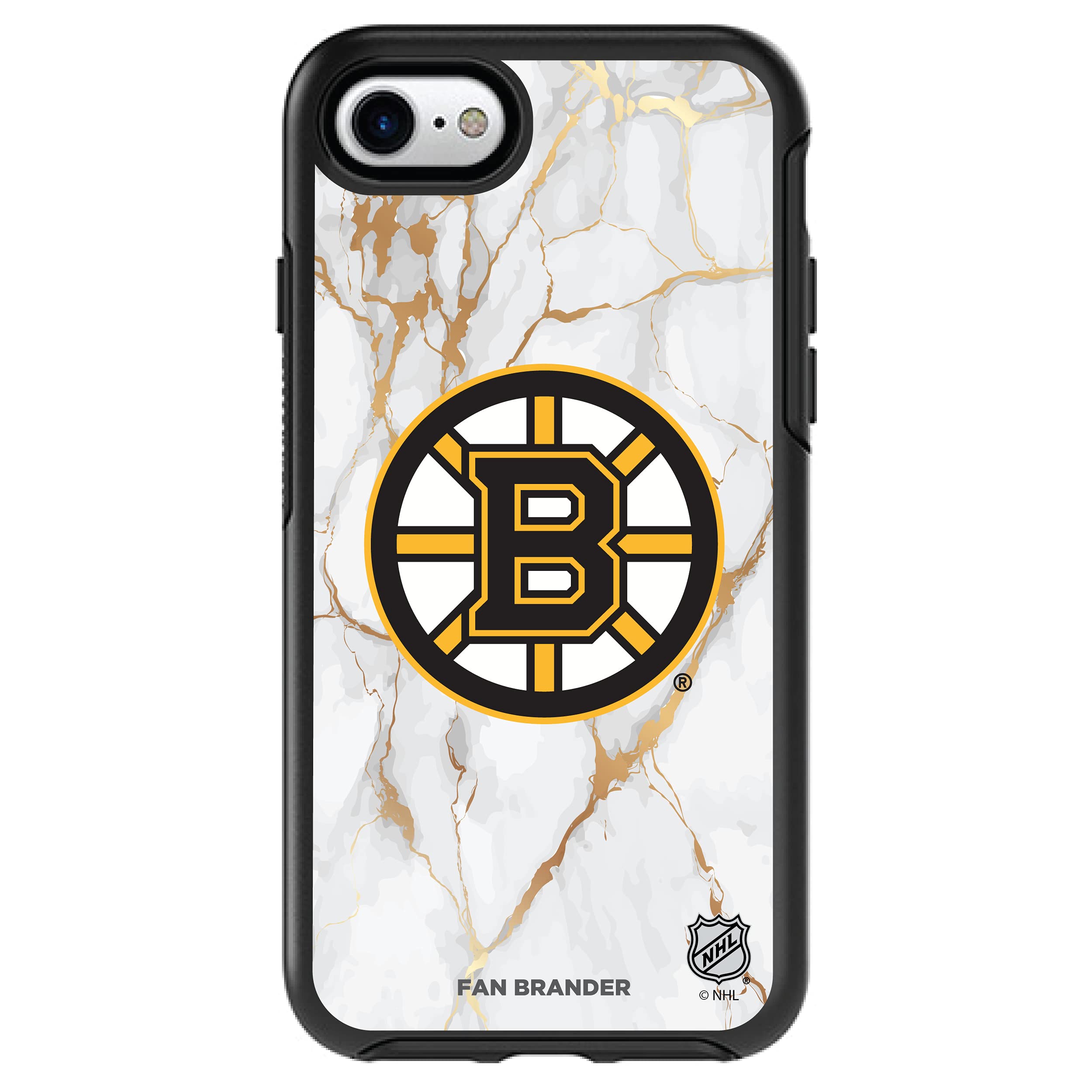 NHL OtterBox Symmetry Phone Case Compatible with Apple iPhone - White Marble Design | Durable Protection for Sports Fans & Everyday Use