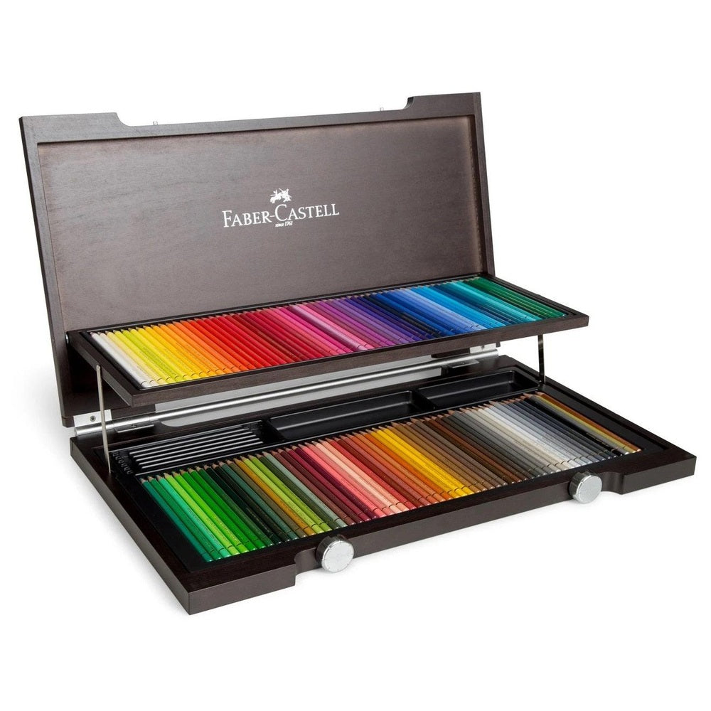 Faber-Castell Polychromos 120 Premium Colored Pencils Set in Wooden Case - Professional Artist Drawing, Sketching & Coloring Supplies for Adults & Students