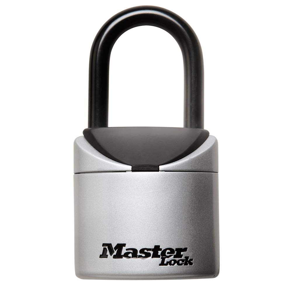 Master Lock 5406D Portable Key Safe with Set-Your-Own Combination - 2-3/4 Inch Wide Black & Grey Lock Box - Perfect for Home, Office, Vacation Rental & Outdoor Key Storage