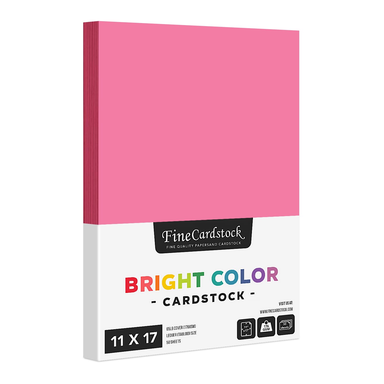 Premium Colored Card Stock Paper | 50 Sheets 65-lb Thick Cardstock | Acid-Free & Lignin-Free | 11
