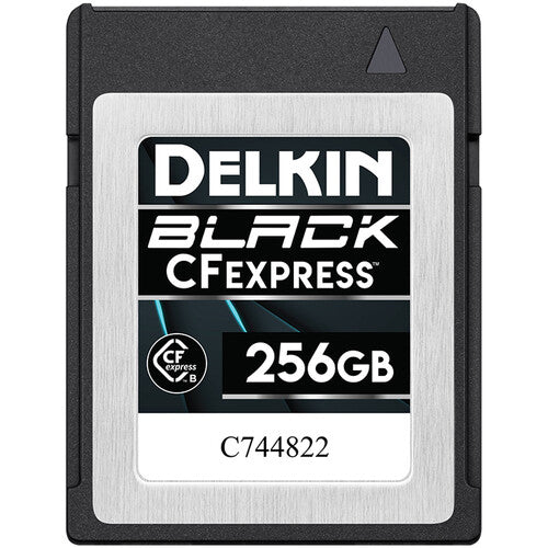 Delkin DCFXBLK256 256GB BLACK CFexpress Type B Memory Card - High-Speed Professional Photography & 8K Video Recording Storage for DSLR, Mirrorless Cameras