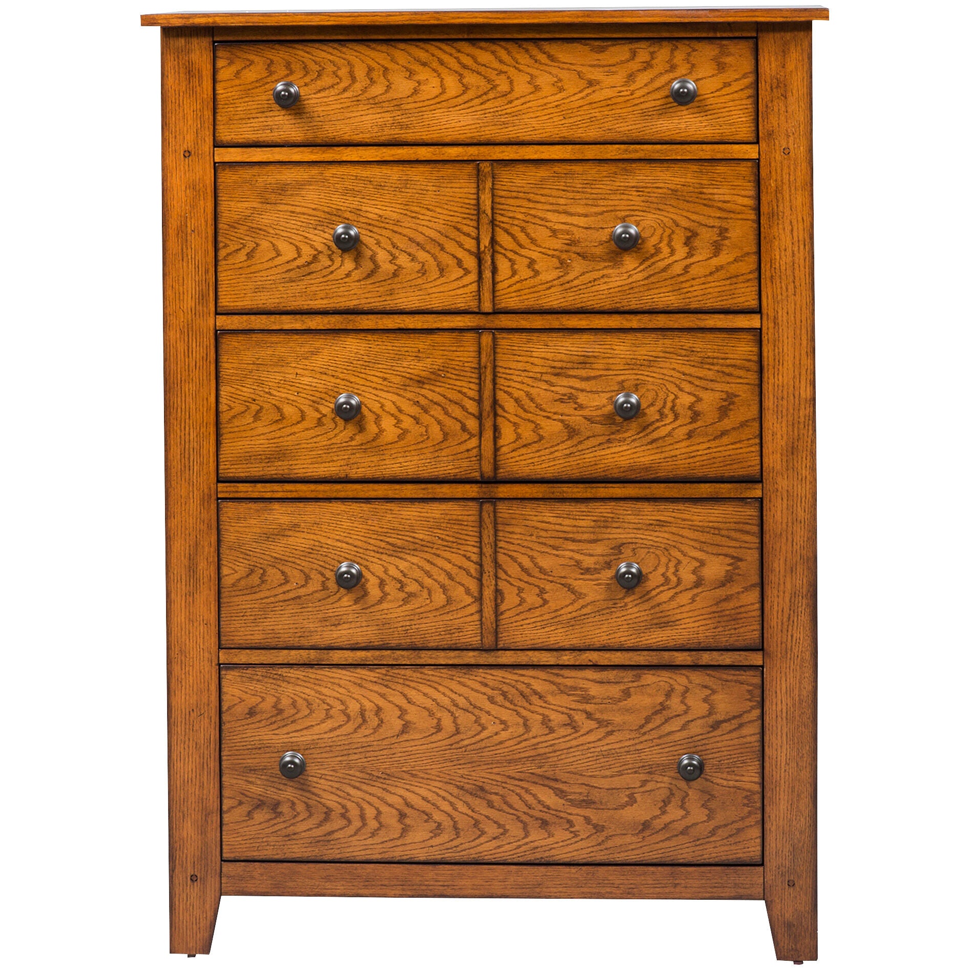 Grandpa's Cabin 5-Drawer Wooden Chest - Vintage Style Storage for Bedroom, Living Room & Nursery - Perfect for Organizing Clothes, Toys & Home Decor