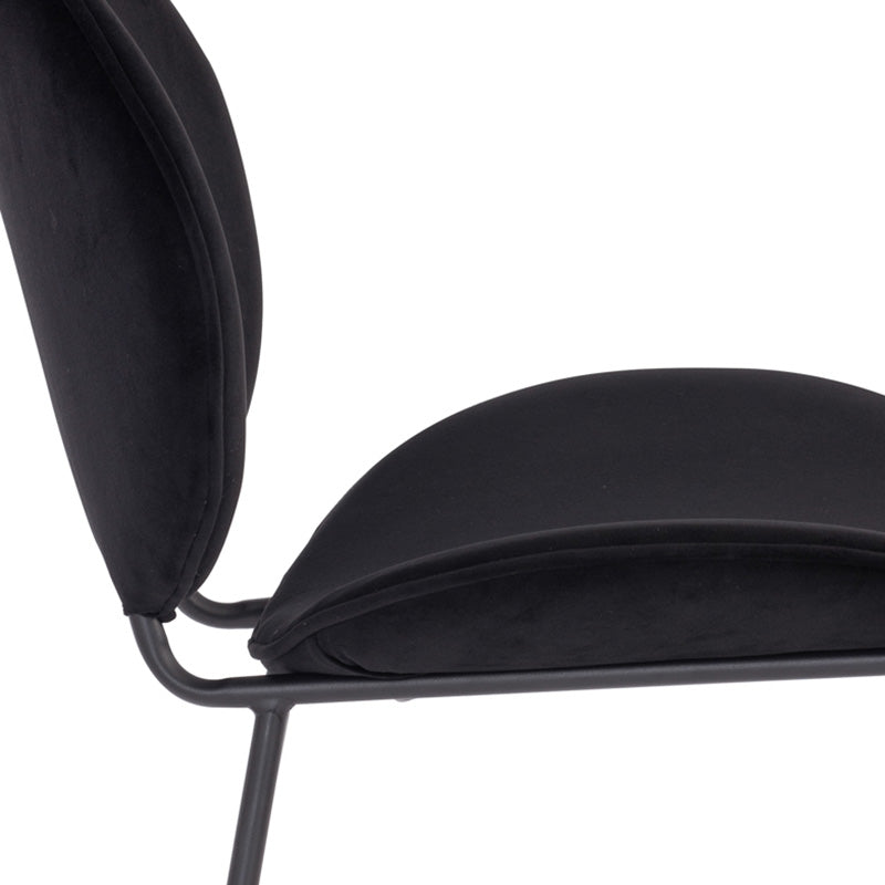 Luxury Black Velvet Dining Chair - Modern Upholstered Kitchen & Dining Room Furniture for Home Decor | Perfect for Formal Dining, Breakfast Nook & Small Spaces