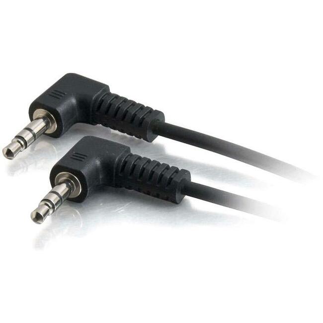 3.5mm Right Angle Stereo Audio Cable - 3Ft Male to Male Aux Cord for Headphones, Speakers, Gaming & Home Theater Systems