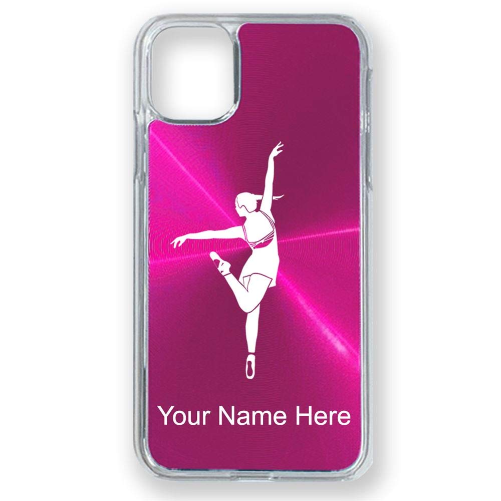 iPhone 11 Pro Case with Dancing Girl Design - Personalized Engraving Included (Pink) | Slim Protective Cover for Everyday Use & Gift Giving