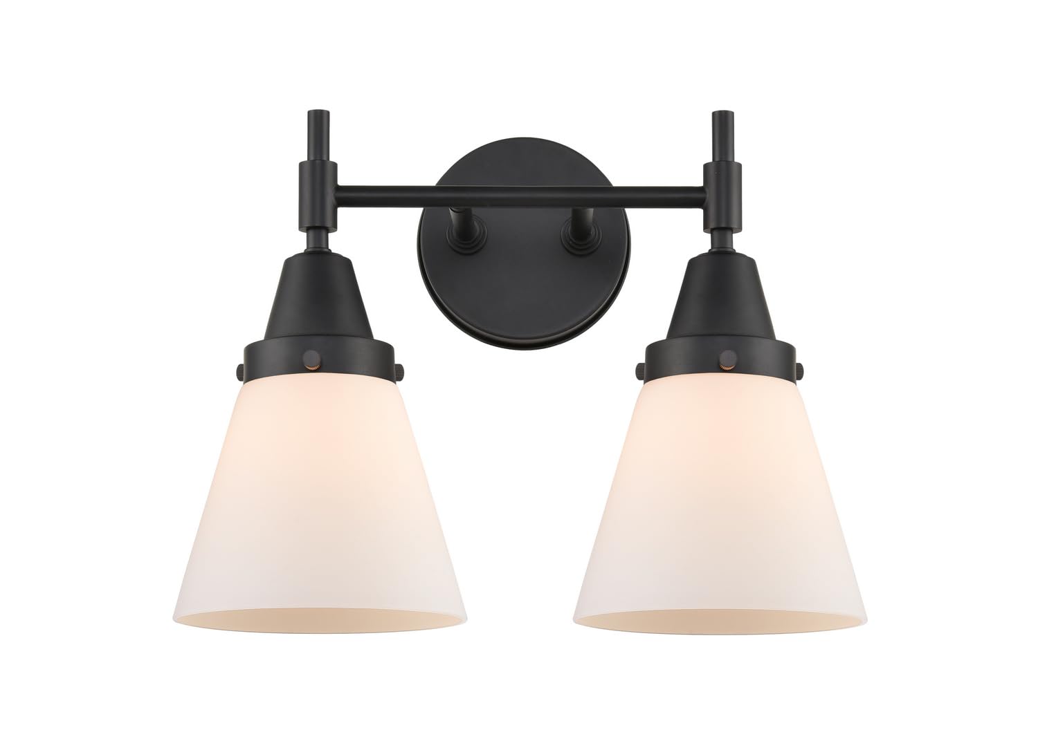 Innovations 447-2W-BK-G61-LED Black Transitional LED Bathroom Vanity - Modern Lighting for Bathroom Makeover, Small Space Solution & Home Renovation