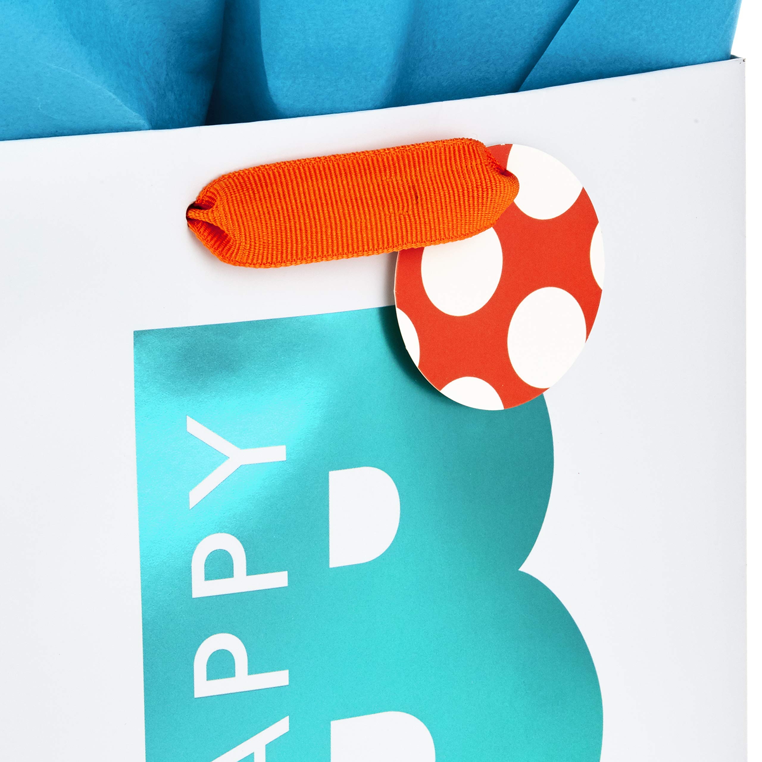 Hallmark 9-Inch Medium Birthday Gift Bags with Tissue Paper - Happy Birthday Party Favors, Celebration Decorations & Present Wrapping for Birthdays, Baby Showers, Anniversaries