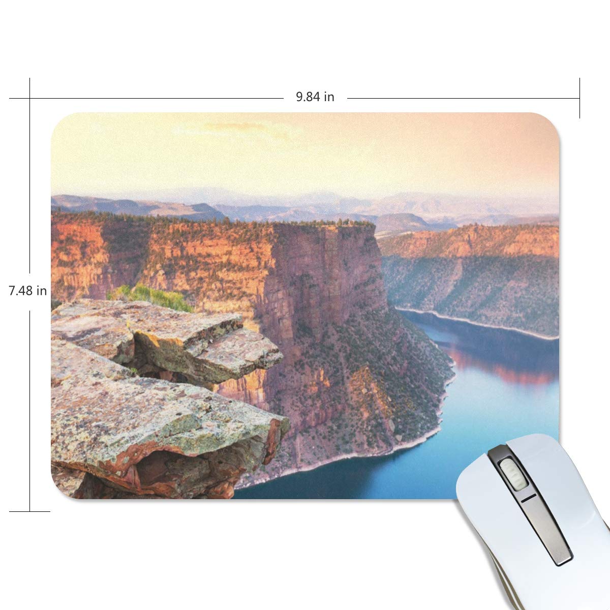 DoubleCW Wyoming Non-Slip Rubber Base Mouse Pad - 7.5
