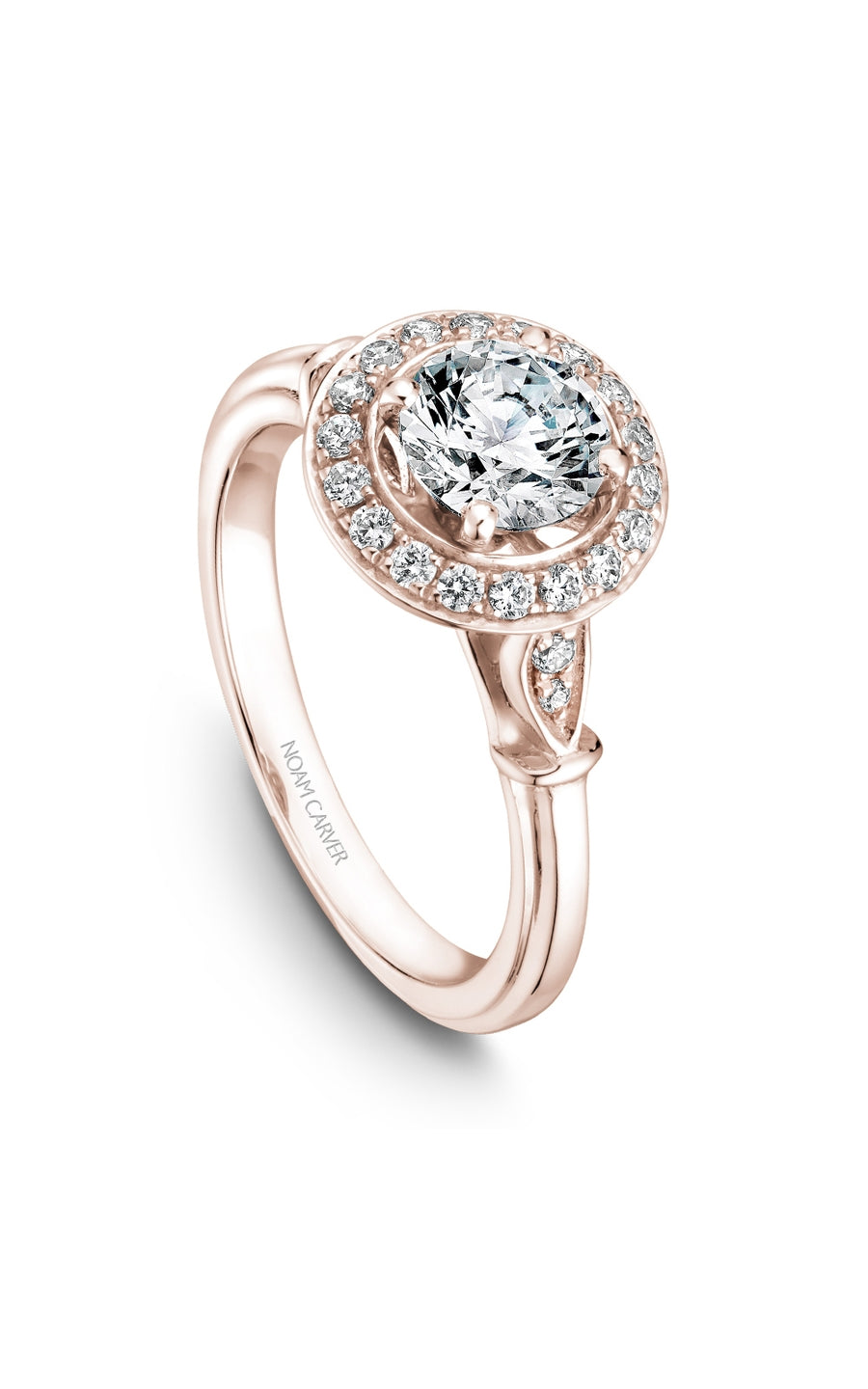 Noam Carver Bridal Engagement Ring B074 01RA - Elegant Solitaire Diamond Ring for Women, 14K White Gold Wedding Band, Perfect for Proposals, Anniversaries & Romantic Occasions