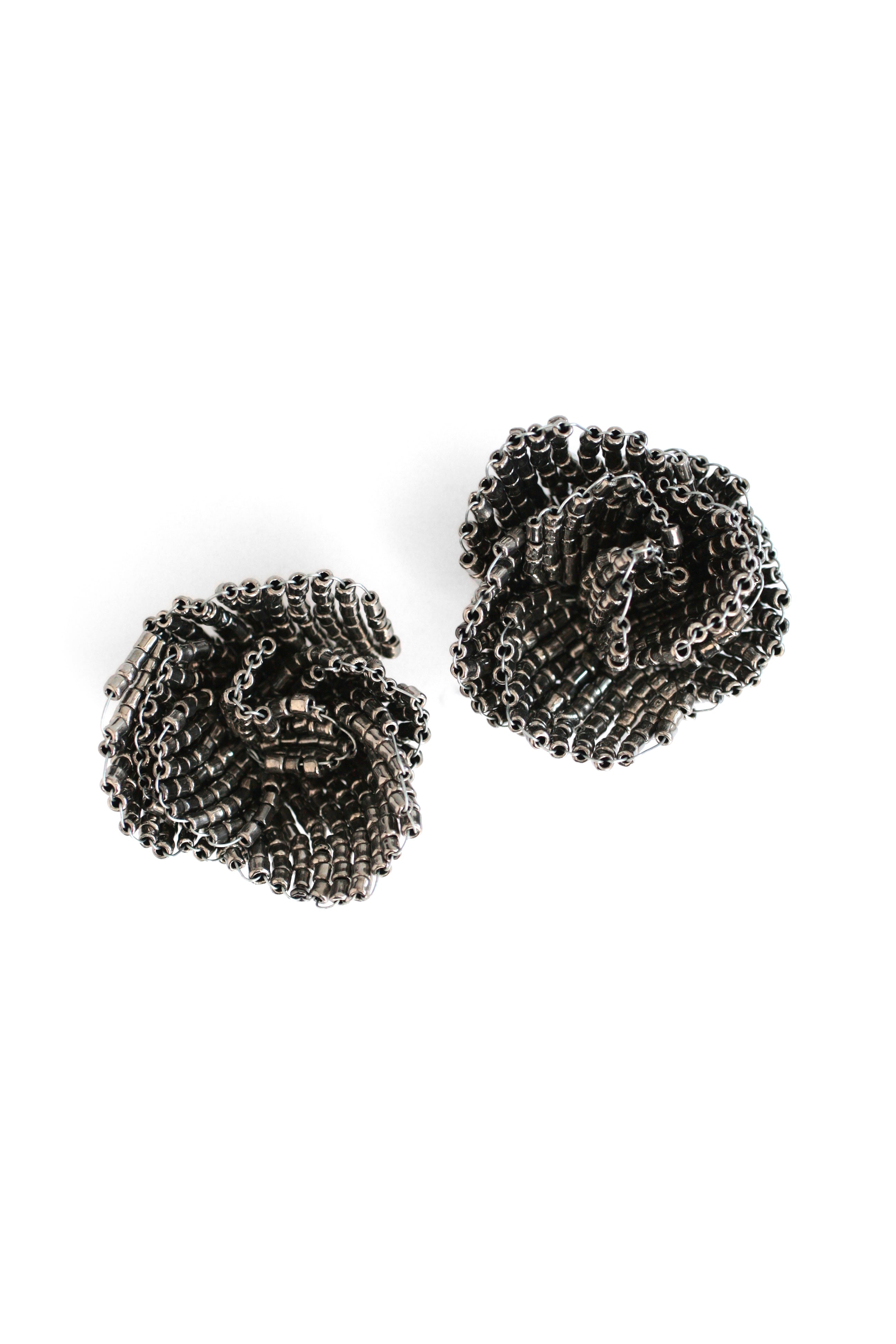 Elegant Black Floral Earrings for Women - Perfect for Parties, Weddings & Special Occasions