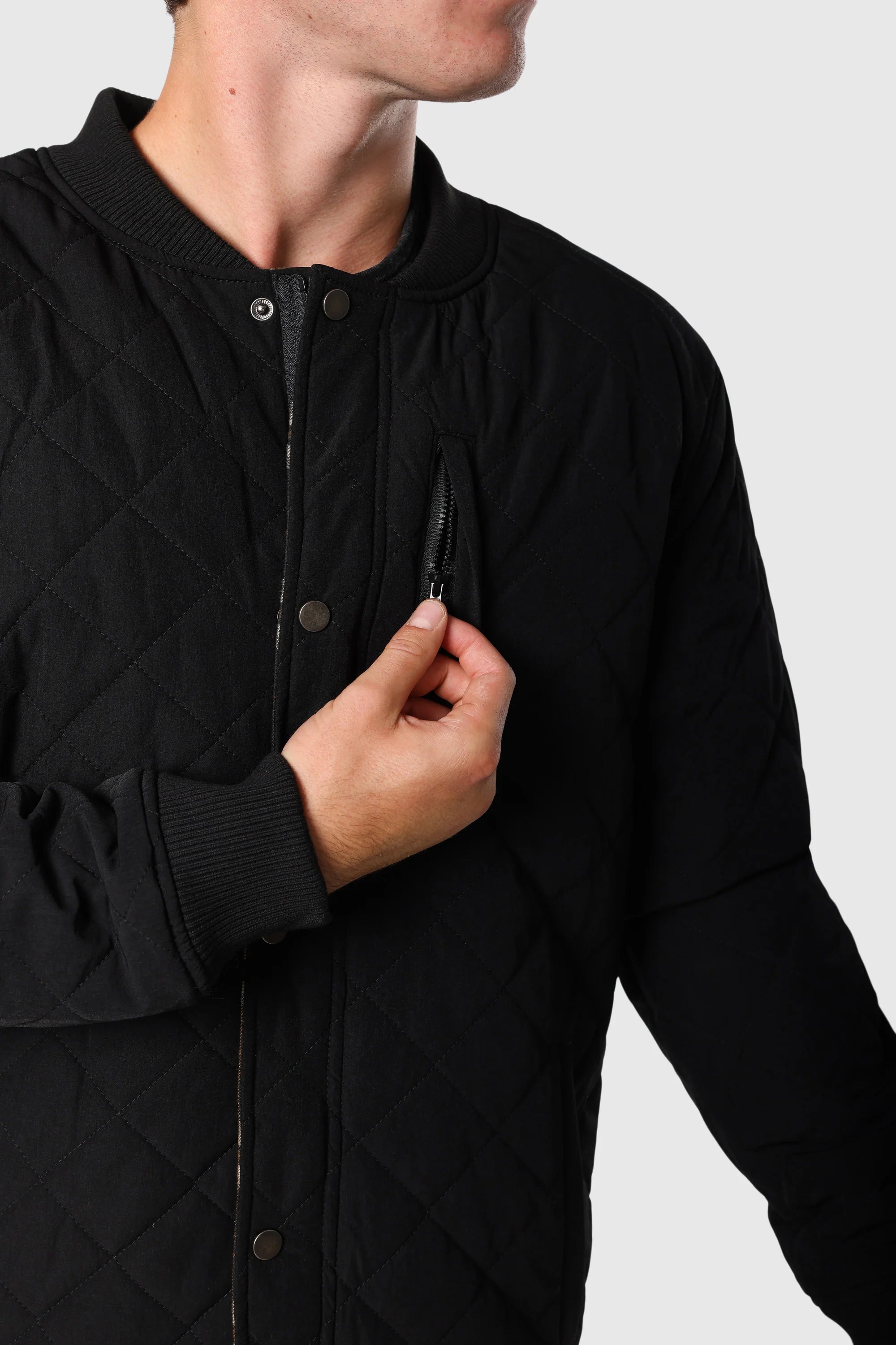 Quilted Bomber Jacket for Men & Women - Lightweight Puffer Coat with Warm Fleece Lining - Perfect for Fall, Winter & Outdoor Activities