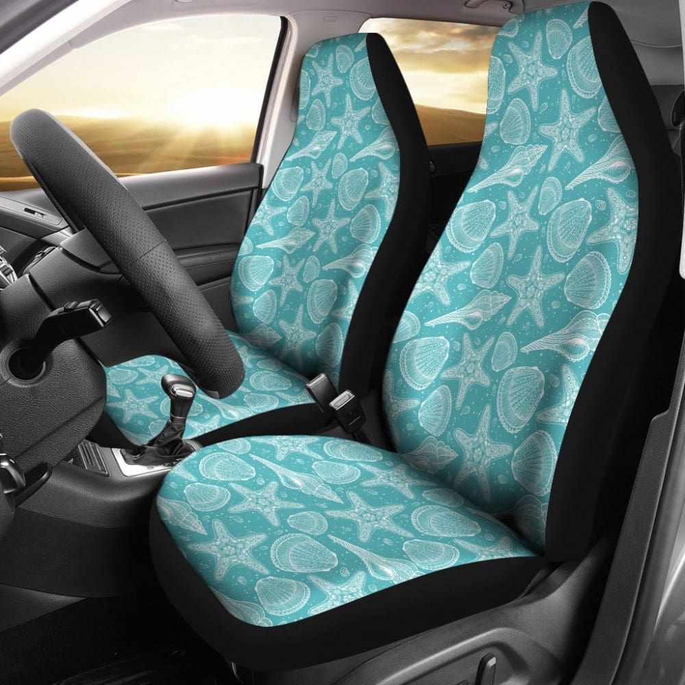 Premium Sea Shell Car Seat Covers - Breathable & Durable Auto Seat Protectors for Cars, SUVs & Trucks | Perfect for Beach Lovers, Summer Road Trips & Coastal Decor