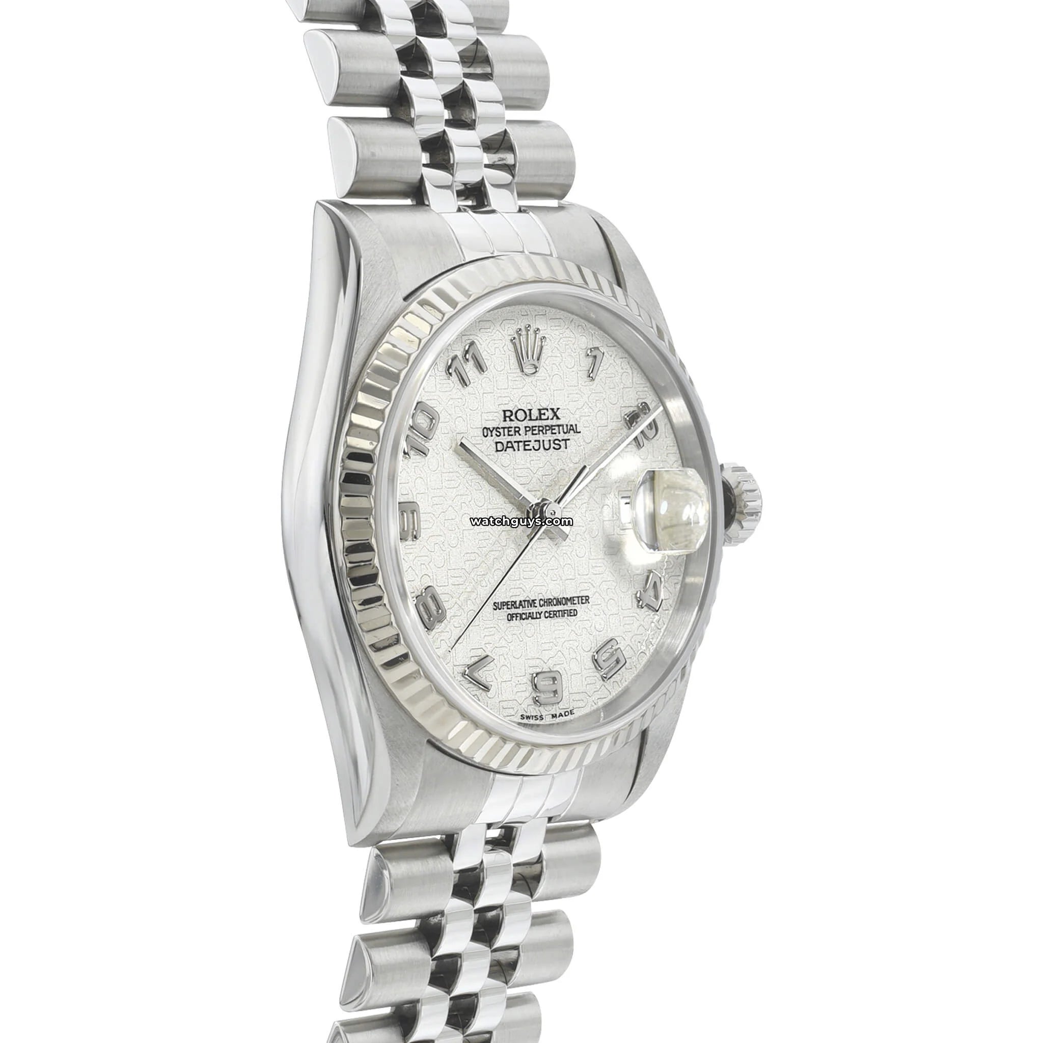 Rolex Datejust 16234 Men's Watch - Stainless Steel, Ivory Dial, Arabic Numerals, Jubilee Bracelet | Luxury Dress Watch for Business & Formal Occasions