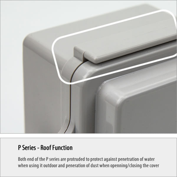 Boxco P Series 6.3x8.27x5.12 Inch (160x210x130mm) Waterproof Plastic Enclosure - IP67 & IK08 Rated Polycarbonate Case with Transparent Cover, Molded Hinge & Latch - Ideal for Outdoor Electronics, Industrial Equipment & DIY Projects