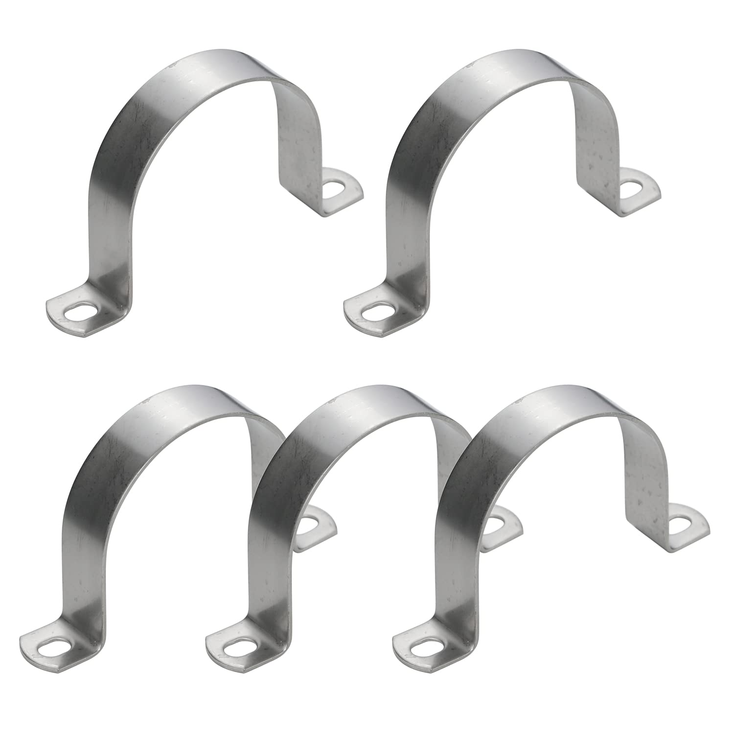 **AKIHISA 3.5 Inch Heavy Duty 2 Hole Strap Clamp, 5-Pack Stainless Steel 304 U-Bracket Pipe Clamps for Secure Wire & Cable Fastening (ID 89mm) - Ideal for Plumbing, Electrical, and HVAC Installations**