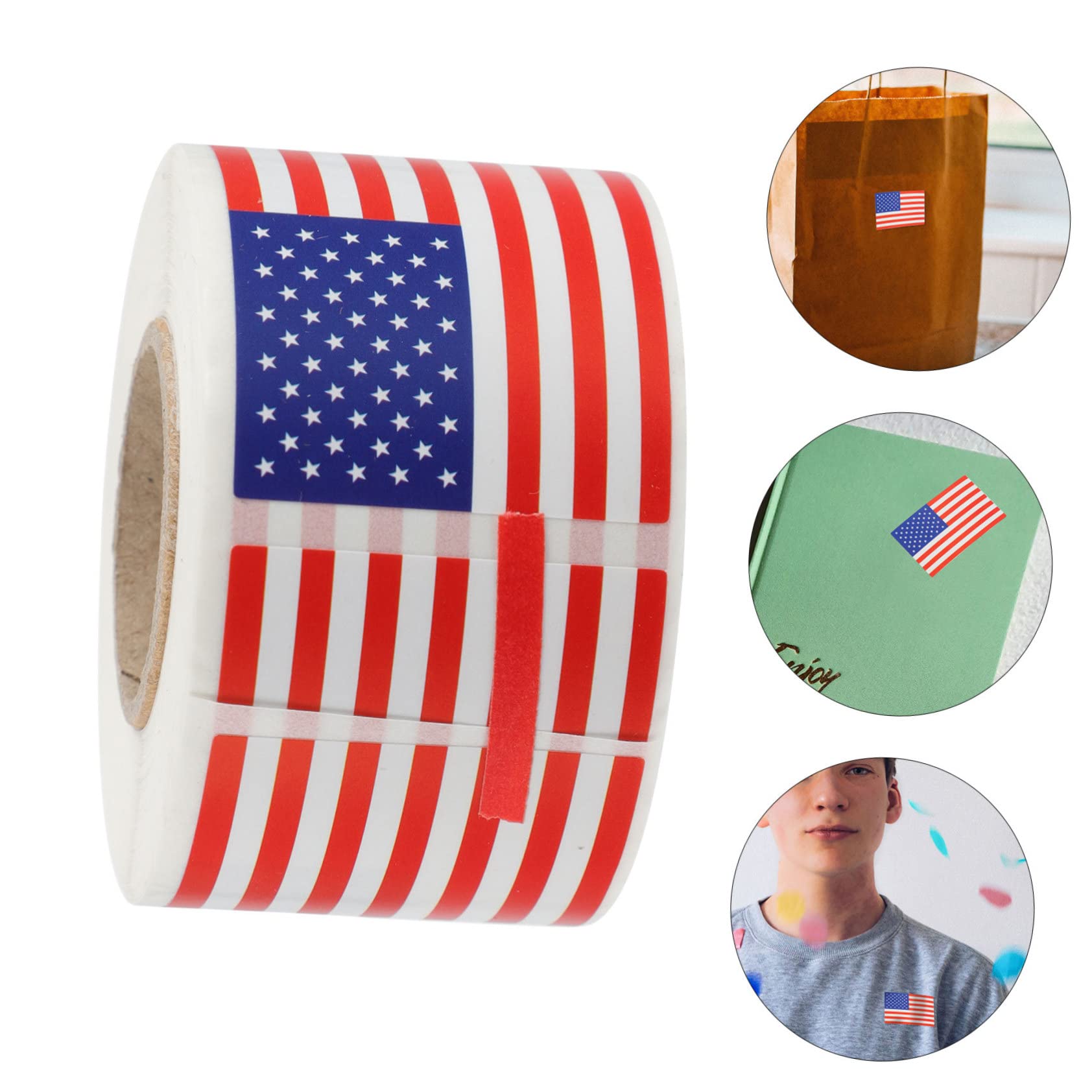NUOBESTY 3 Sets Patriotic American Flag Scrapbook Stickers - 750pcs USA National Day Decals for DIY Crafts, Laptop, Luggage, Party Favors - Perfect for 4th of July, Memorial Day & Independence Day Celebrations