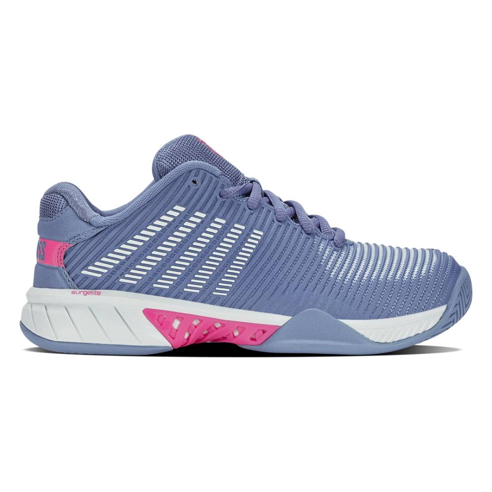 K Swiss Hypercourt Express 2 Women's Tennis Shoes - Lightweight Comfortable Court Shoes for Women in Blue/White - Perfect for Tennis, Pickleball & Casual Wear