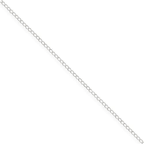 1mm Sterling Silver Curb Chain Necklace - Elegant Jewelry for Women