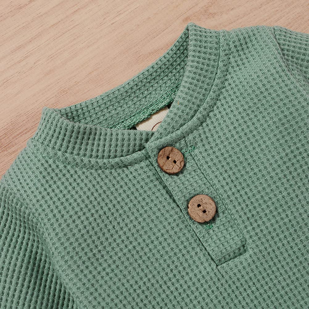 Thorn Tree Newborn Baby Clothes Set - Soft Cotton Knitted Romper & Long Pants 2-Piece Outfit for Boys & Girls | Fall Season Infant Wear | Perfect for Photoshoots, Family Gatherings & Daily Comfort