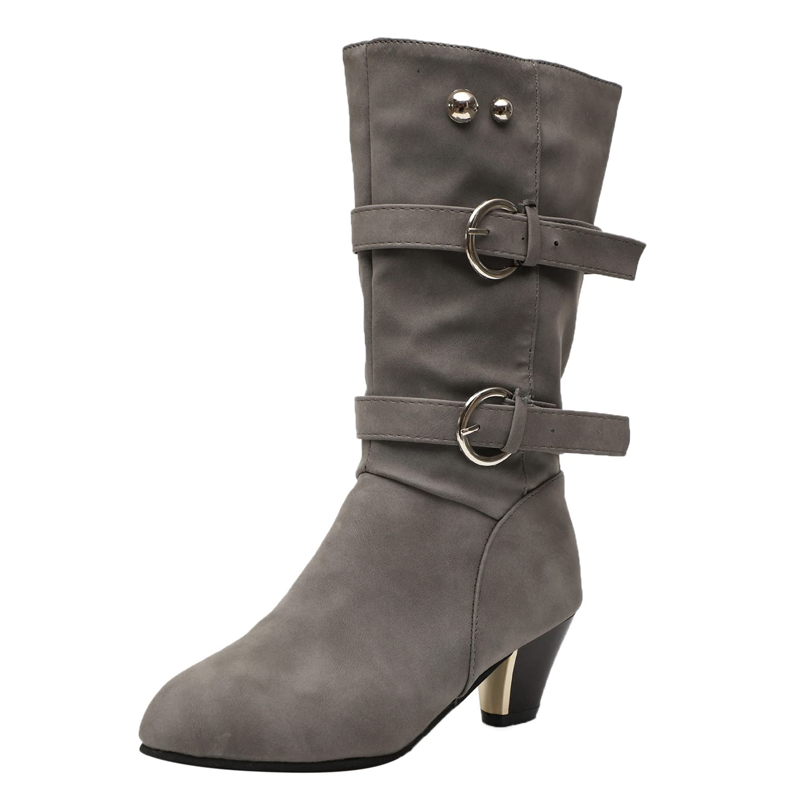 Vintage Velvet Women's Ankle Boots with Wedge Heel & Buckle - Stylish Cowboy Toe Design for Casual Outfits & Fall Fashion