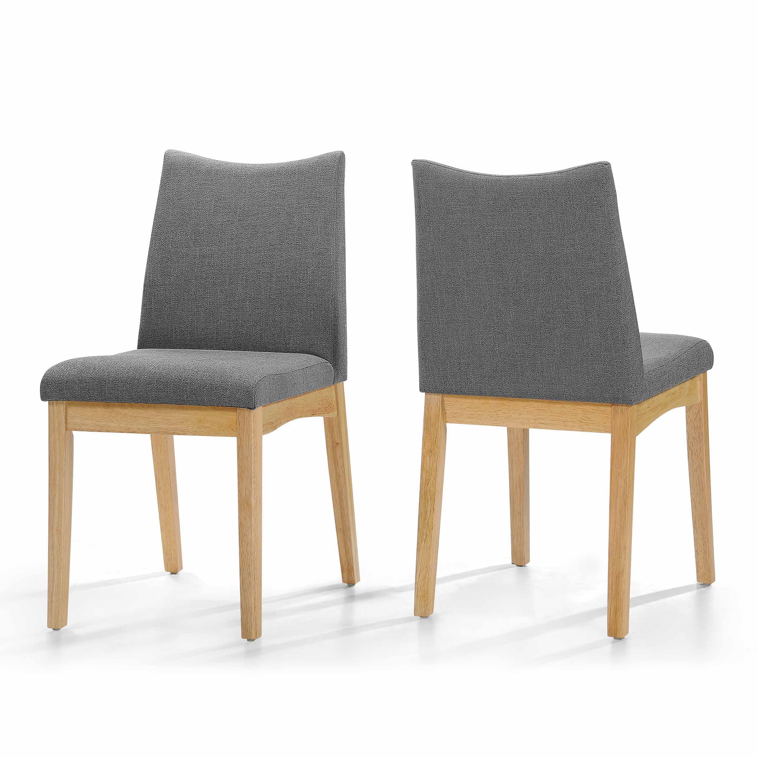 Modern Dining Chairs Set of 2 - Comfortable Kitchen Chairs with Padded Seat - Perfect for Dining Room, Kitchen, Breakfast Nook & Small Spaces