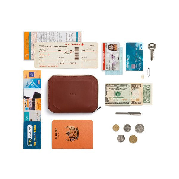 Bellroy Elements Travel Wallet - RFID Blocking Slim Leather Wallet for Men & Women | Perfect for Air Travel, Business Trips & Everyday Use