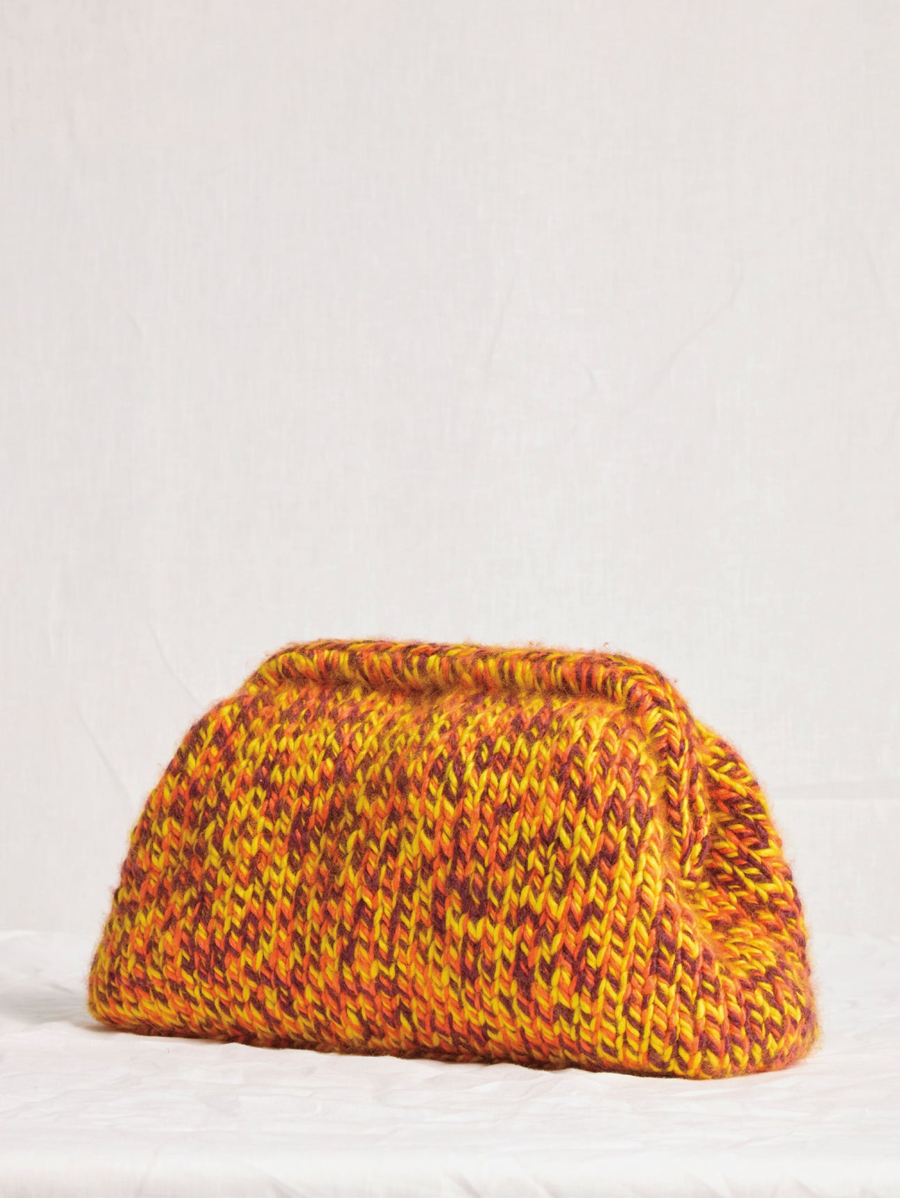 Premium Mrina Knit Bag - Soft Cashmere in Cadmium Yellow, Spice & Bordeaux | Stylish Women's Shoulder Bag for Work, Travel & Everyday Use