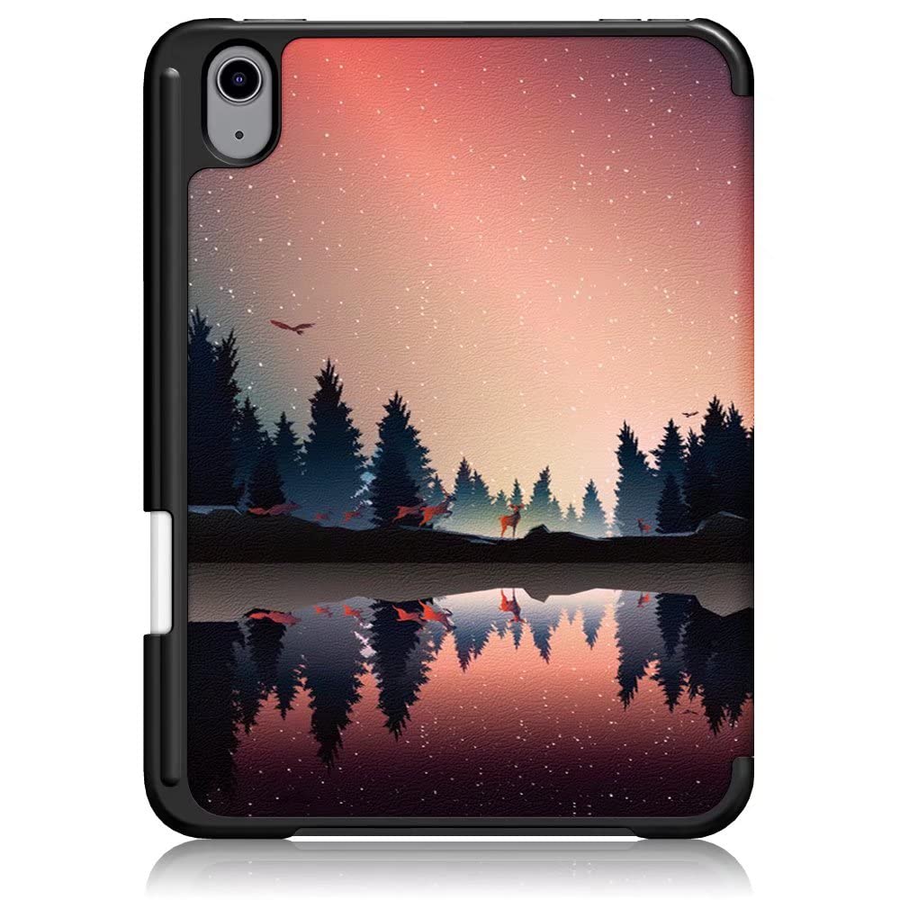 Premium Lightweight Tri-Fold Case for Apple iPad Mini 6 (2021 8.3-inch) - Auto Wake/Sleep, Pencil Holder & Adjustable Stand | Perfect for Work, Study & Travel (Forest Dusk)