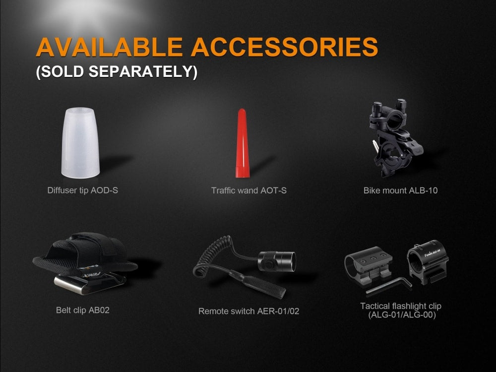 Fenix UC35 V2.0 Rechargeable LED Flashlight - 1000 Lumens, USB-C Charging, Tactical EDC Light for Camping, Hiking & Emergency Preparedness