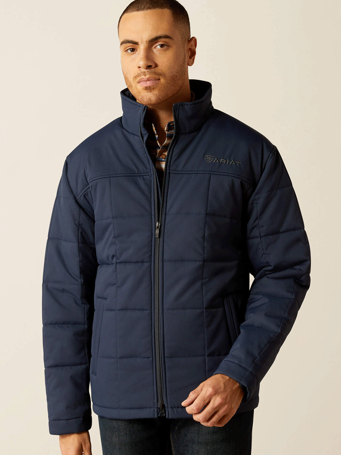 Ariat Men's Crius Insulated Jacket - Dark Sapphire Blue Waterproof Winter Coat for Outdoor Work, Hiking & Cold Weather Activities