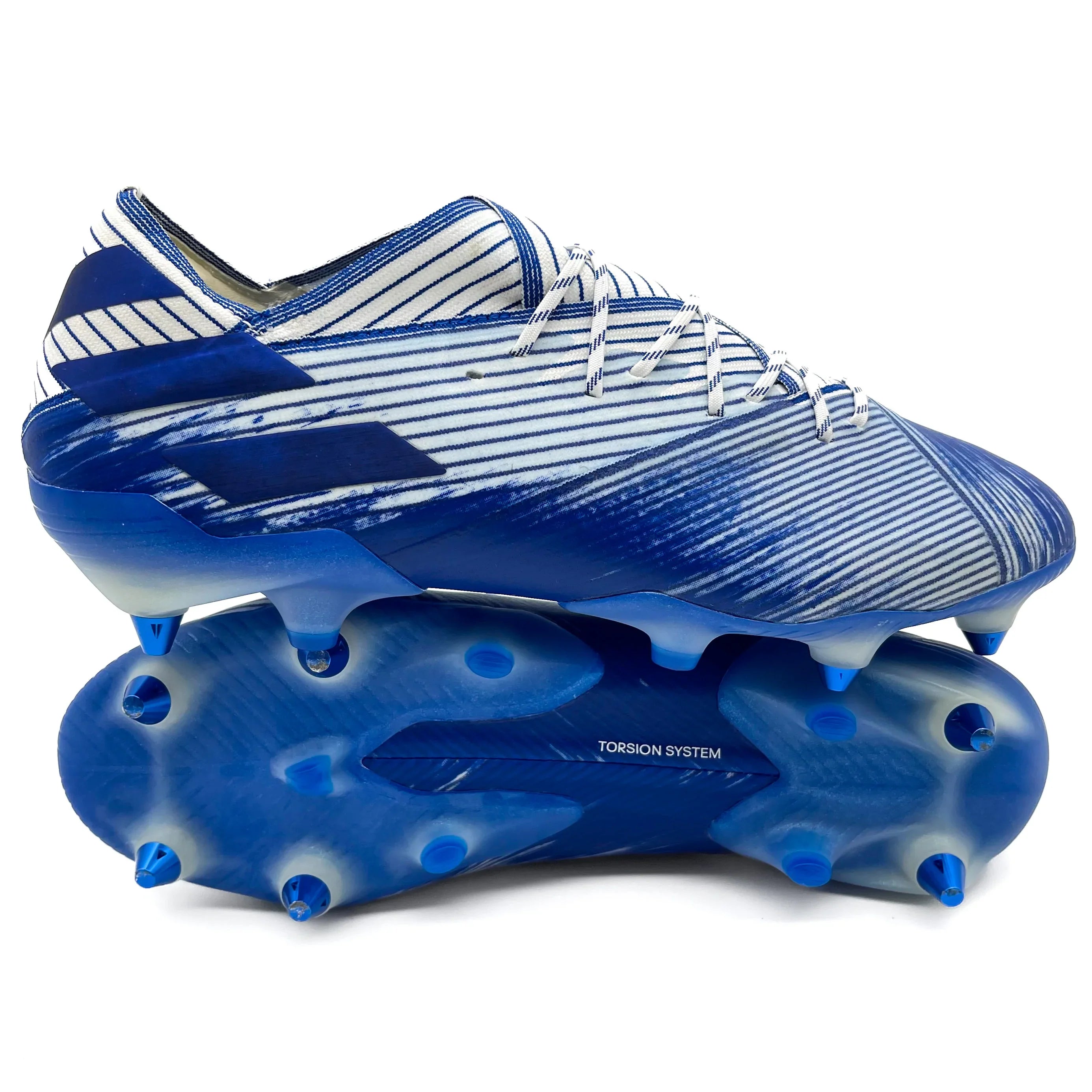 Adidas Nemeziz 19.1 SG Firm Ground Soccer Cleats - Royal Blue | Lightweight Football Boots for Speed & Agility | Perfect for Turf Matches & Training Sessions