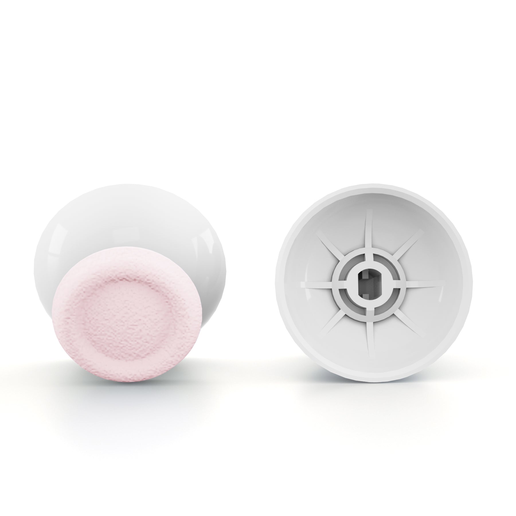 eXtremeRate Dual Color 3D Joystick Thumbsticks for PS4 Slim/Pro Controller - Cherry Blossom Pink & White | Enhanced Grip for Gaming, Perfect for FPS & Action Games