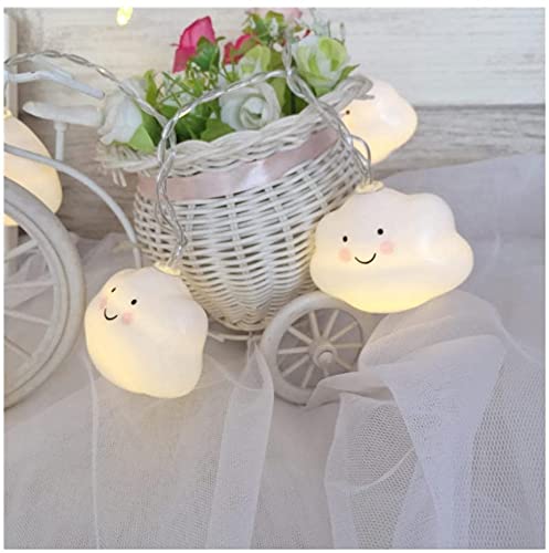 LED Christmas Lights - Smiling Cloud Shaped Night Light, Creative String Lights for Bedroom, Birthday Party, Wedding Decor | Dimmable Copper Wire DIY Wall & Tree Decoration | Perfect for Kids Room, Nursery, Holiday & Indoor Lighting