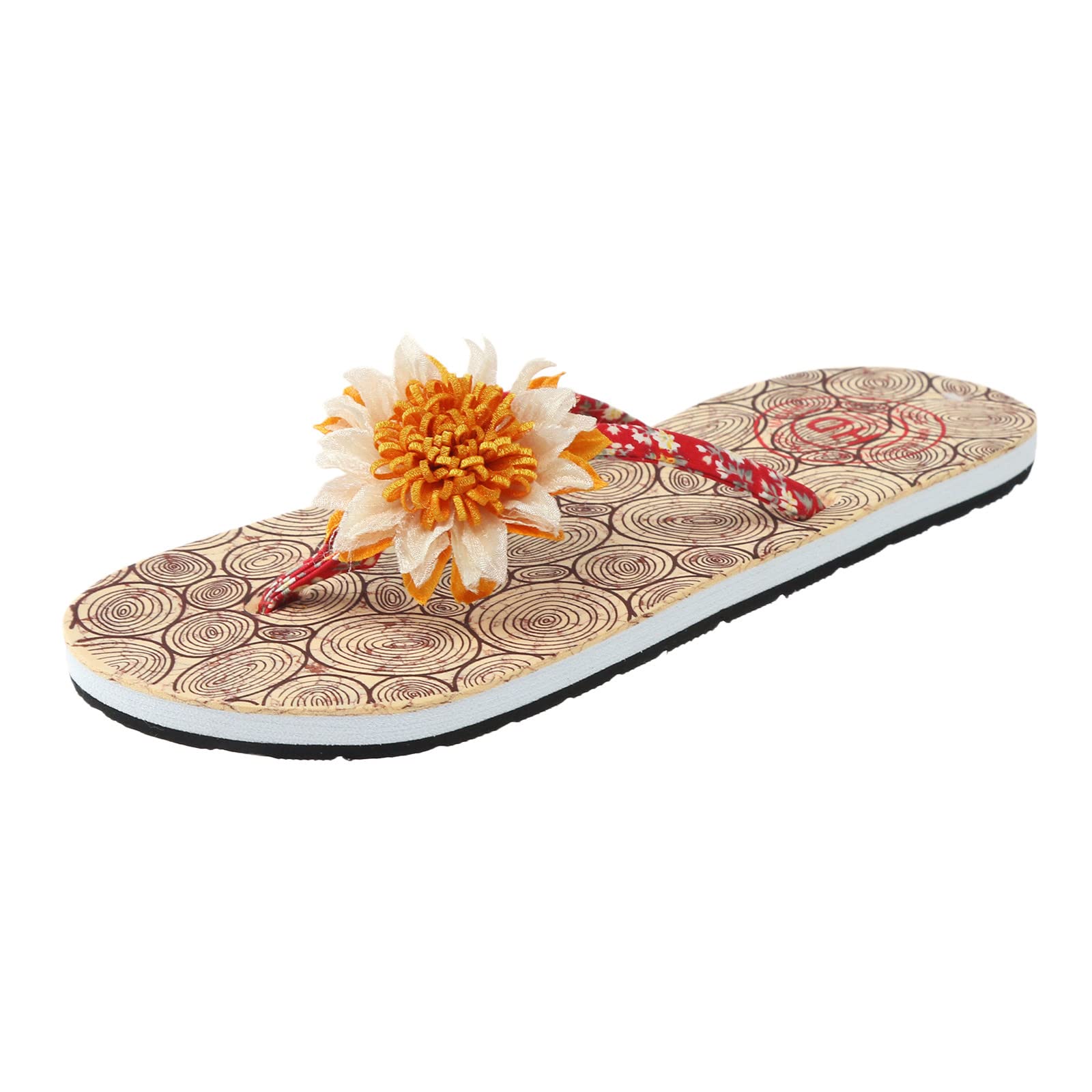 Women's Bohemian Floral Summer Slippers - Comfortable Beach Sandals & House Shoes for Ladies | Perfect for Poolside, Vacation, and Indoor Relaxation