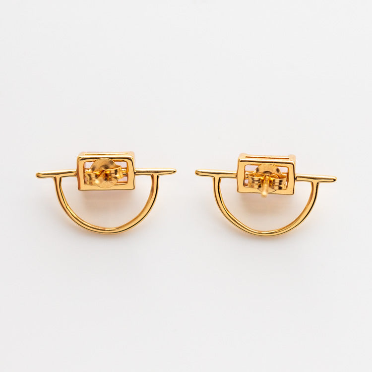 Horizon Earrings for Women - Elegant Gold Hoop Earrings for Everyday Wear | Perfect for Office, Party & Casual Outfits