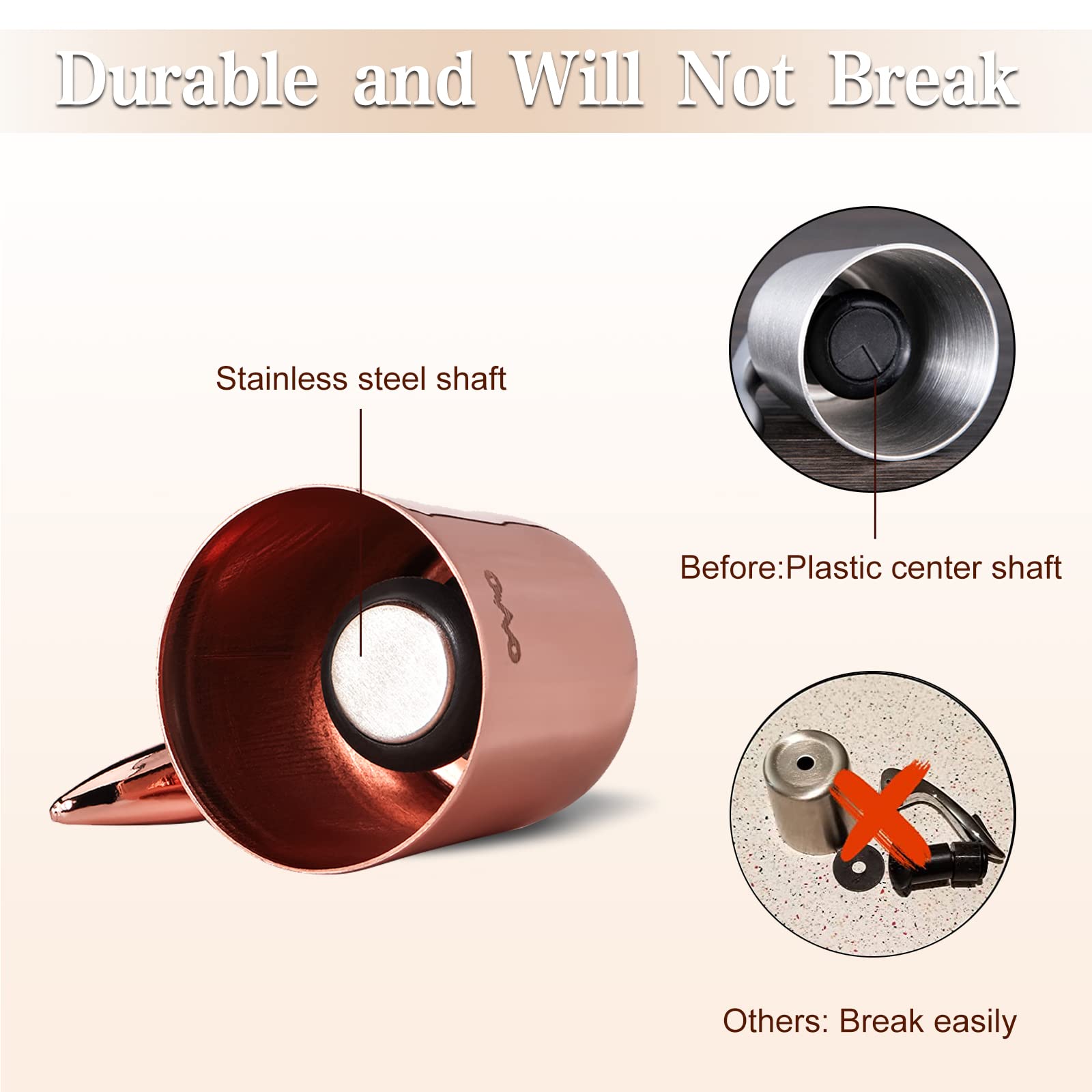 Premium Stainless Steel Wine Bottle Stopper - Reusable Wine Saver with Airtight Silicone Seal | Elegant Rose Gold Decorative Bottle Sealer | Preserves Wine Freshness for Days | Perfect for Parties, Gifts & Home Bars (1 Pack)