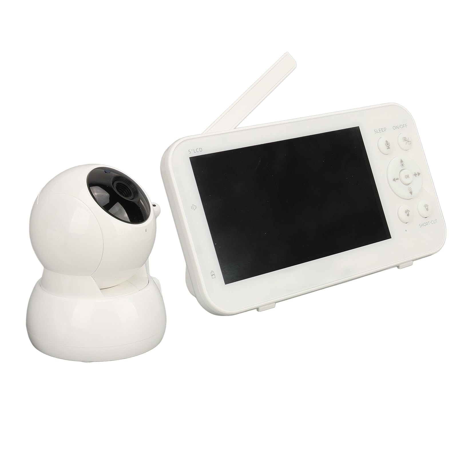 5in 720P HD Portable Baby Monitor with Night Vision & 2-Way Audio - 5200mAh Rechargeable Video Camera for Infant Safety - US Plug (Ideal for Nursery, Bedroom & Travel)
