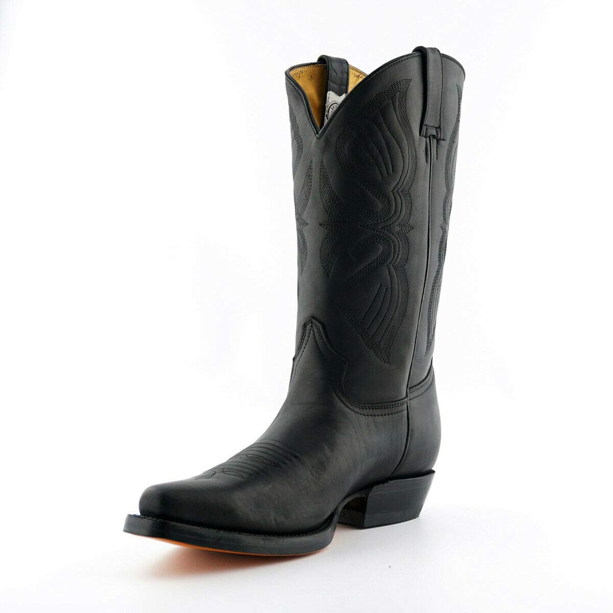 Men's Louisiana Leather Cowboy Boots - Cuban Heel Dancing Boots for Country Western & Line Dancing | Durable Leather Work Boots for Men