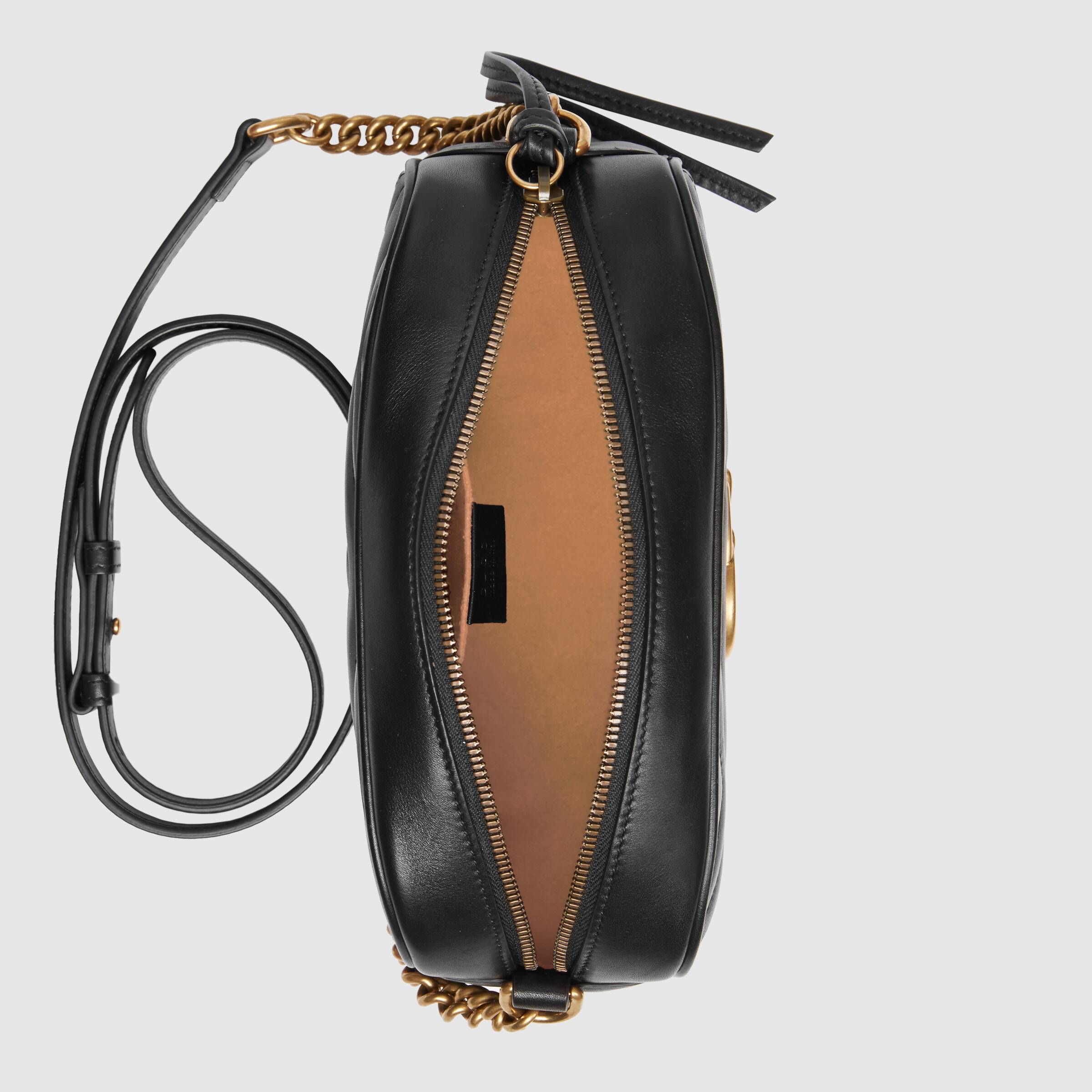 Gucci GG Marmont Small Matelassé Leather Shoulder Bag for Women - Black Luxury Crossbody Purse | Perfect for Date Night, Office & Evening Events