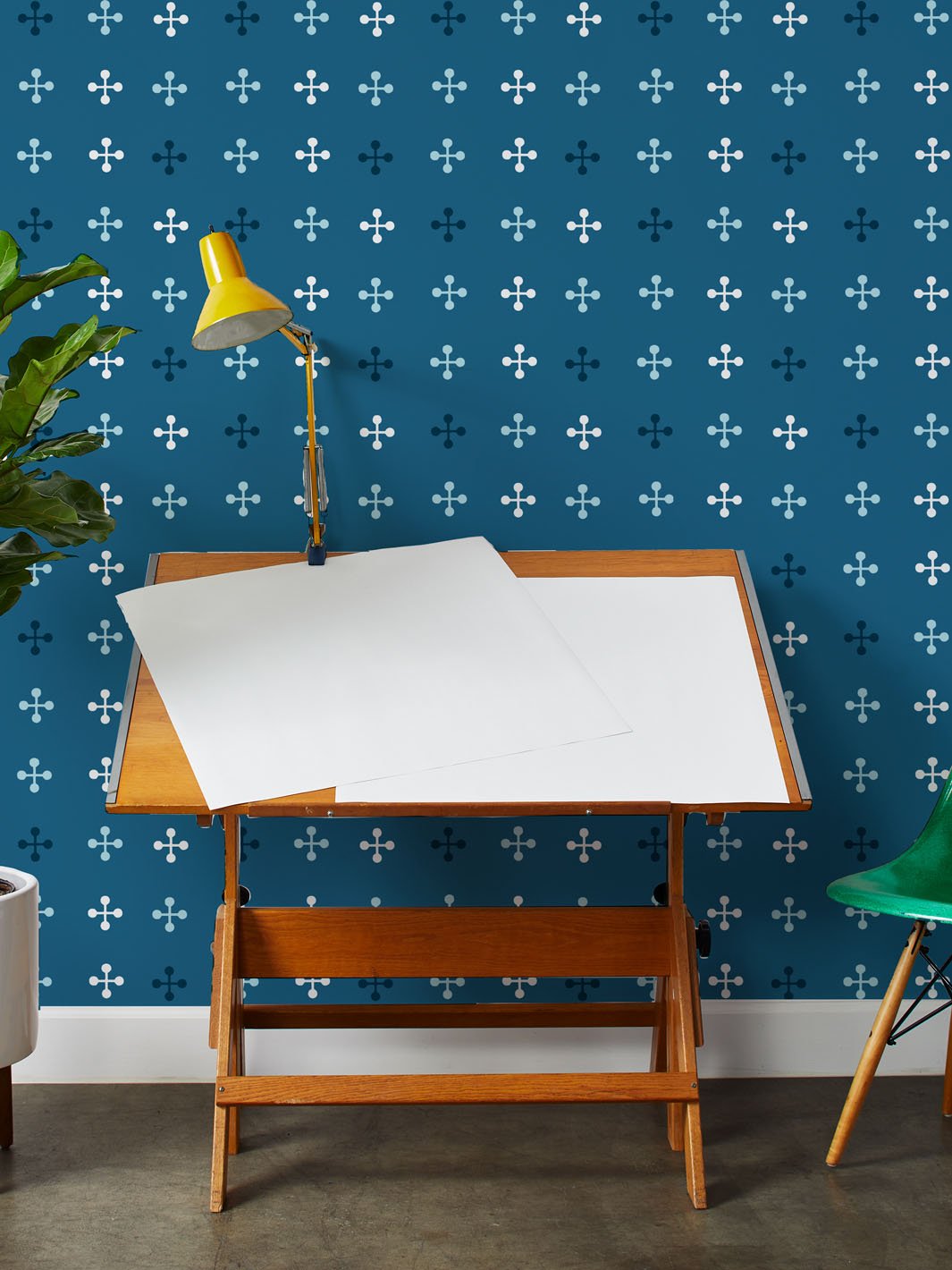 Fisher Price™ Jacks Wallpaper - Cadet Blue | Nursery Decor, Kids Room Wallpaper, Playroom Design for Boys & Girls