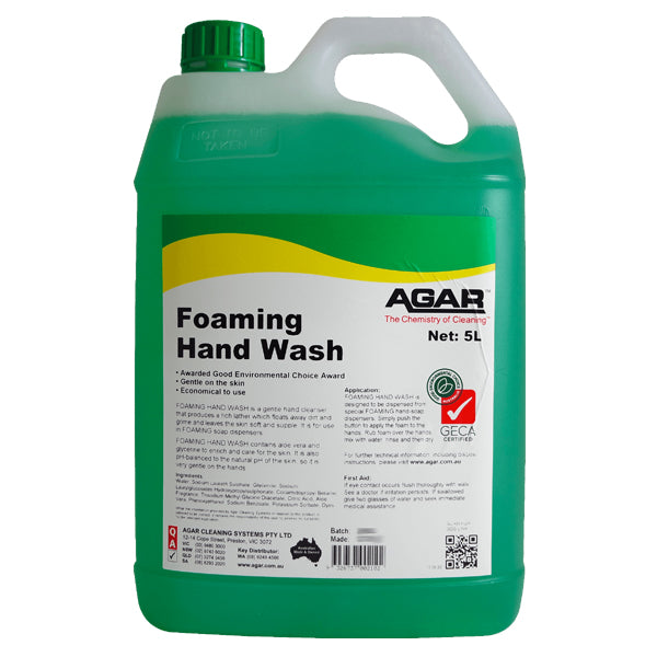 Natural Agar Foaming Hand Wash - Gentle Moisturizing & Antibacterial for Dry Skin - Perfect for Kitchen, Bathroom & Office Use