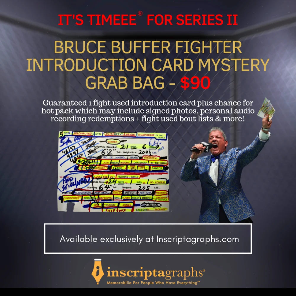 Bruce Buffer UFC Fighter Introduction Mystery Trading Cards - Series II | Collectible Memorabilia for UFC Fans & Sports Collectors | Perfect for Gifts, Display, and Trading